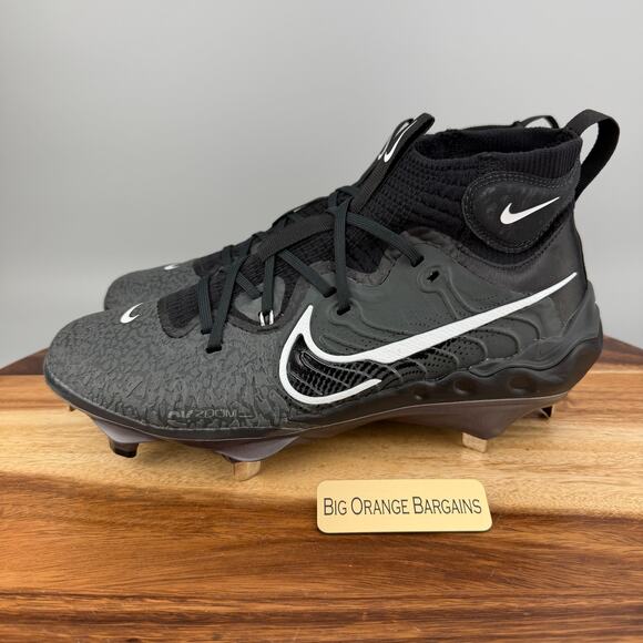 Nike Alpha Huarache NXT Black Metal Baseball Cleats DJ6517-010 Men’s Size 9